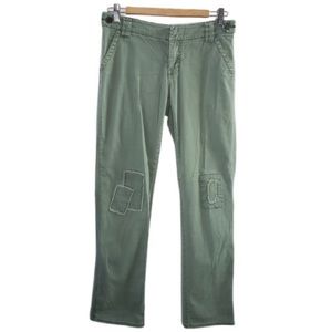CAbi Pants, Utility Cargo Patches Patched, Light Army Green, EUC, Size 10